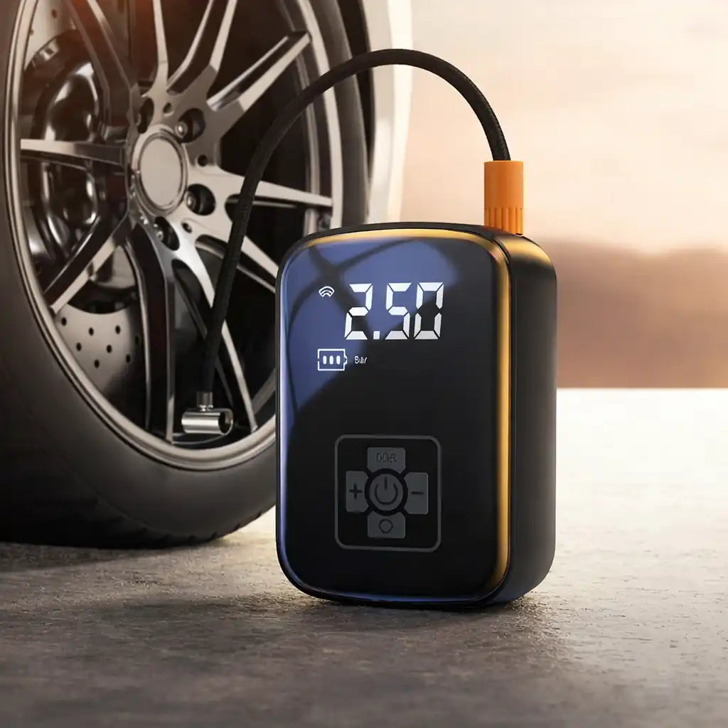 Cordless Tire Inflator with Digital Gauge & Auto Shutoff