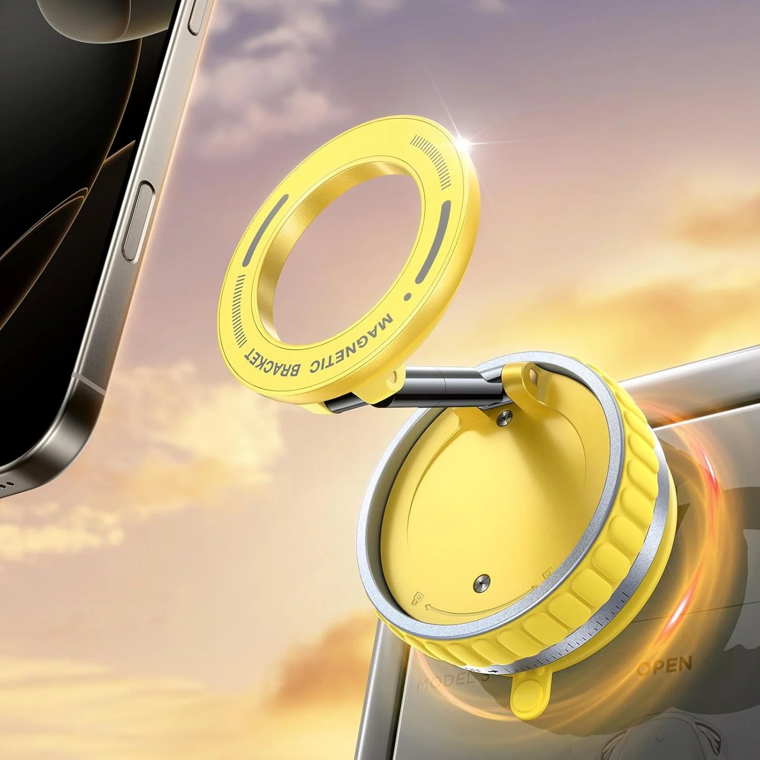 Vacuum Suction Magnetic Phone Mount