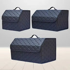 Foldable Leather Trunk Organizer Box – Extra Storage