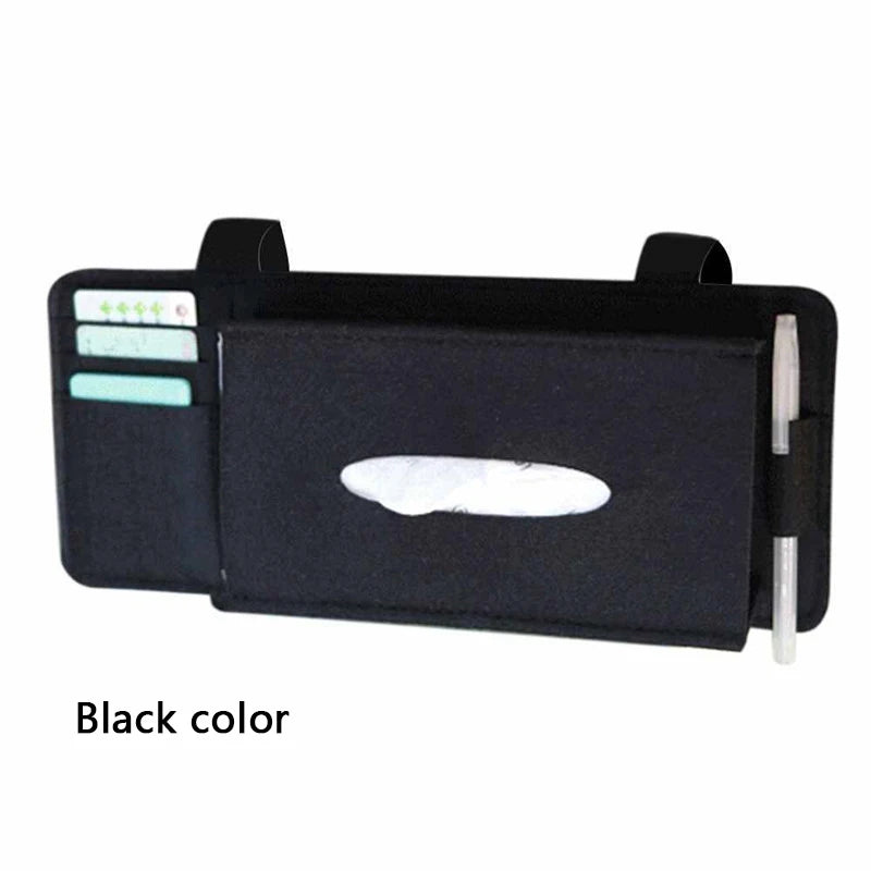 Car Visor Tissue Holder with Card and Pen Slots