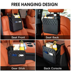 Leather Hanging Headrest Car Seat Organizer
