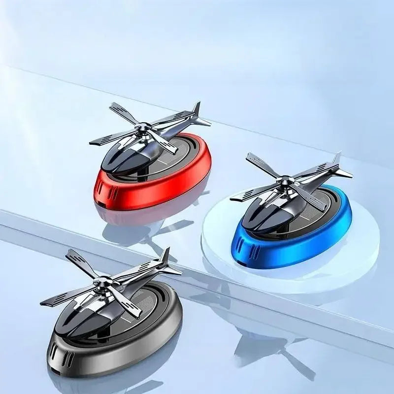 Solar-Powered Rotating Helicopter Car Aroma Diffuser