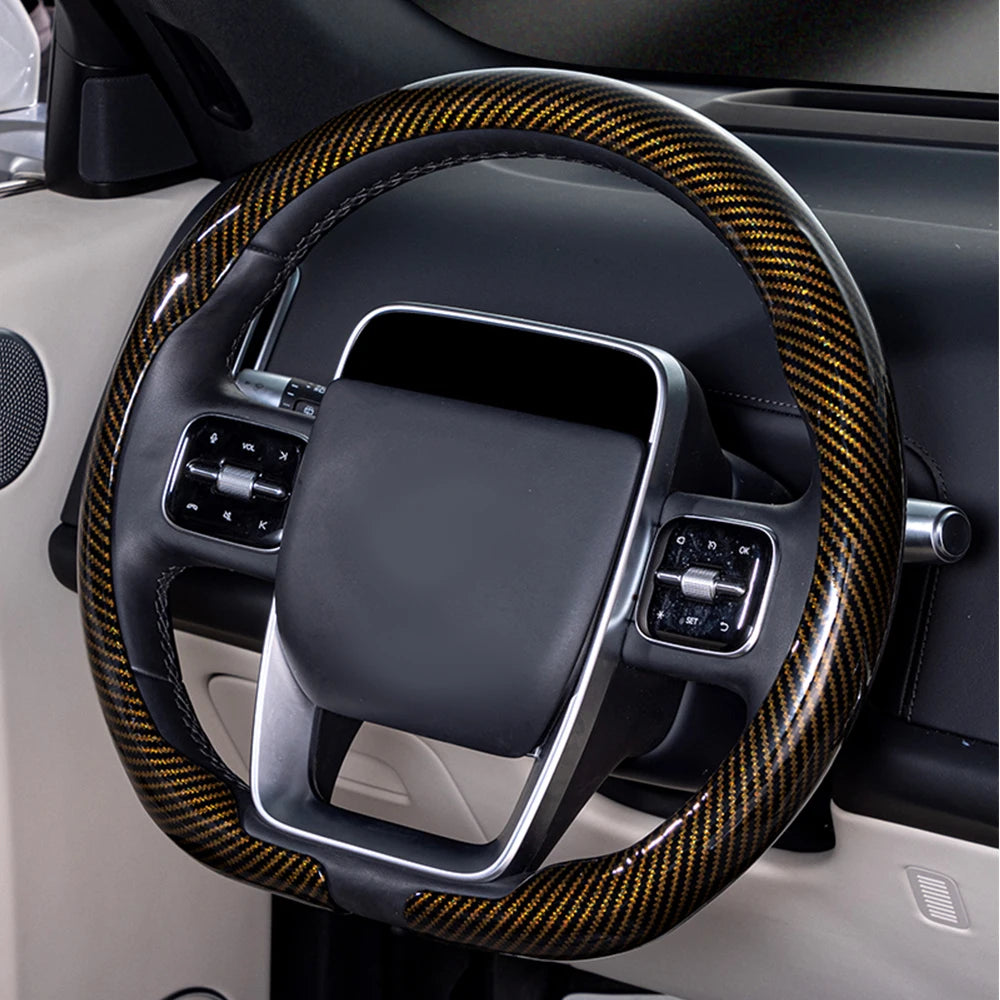 Premium Universal Carbon Fiber Steering Wheel Cover