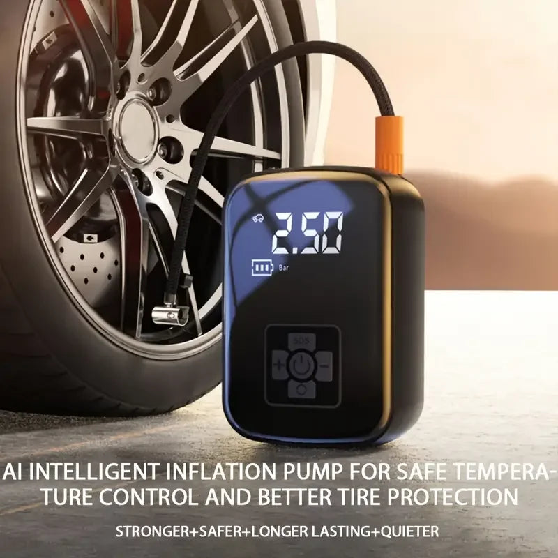 Cordless Tire Inflator with Digital Gauge & Auto Shutoff