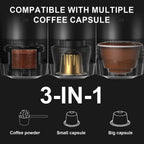 Portable 3-in-1 Espresso Maker for Car Camping Travel
