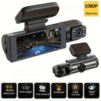 Dual Lens FHD Dash Cam Cabin View Night Vision Recorder
