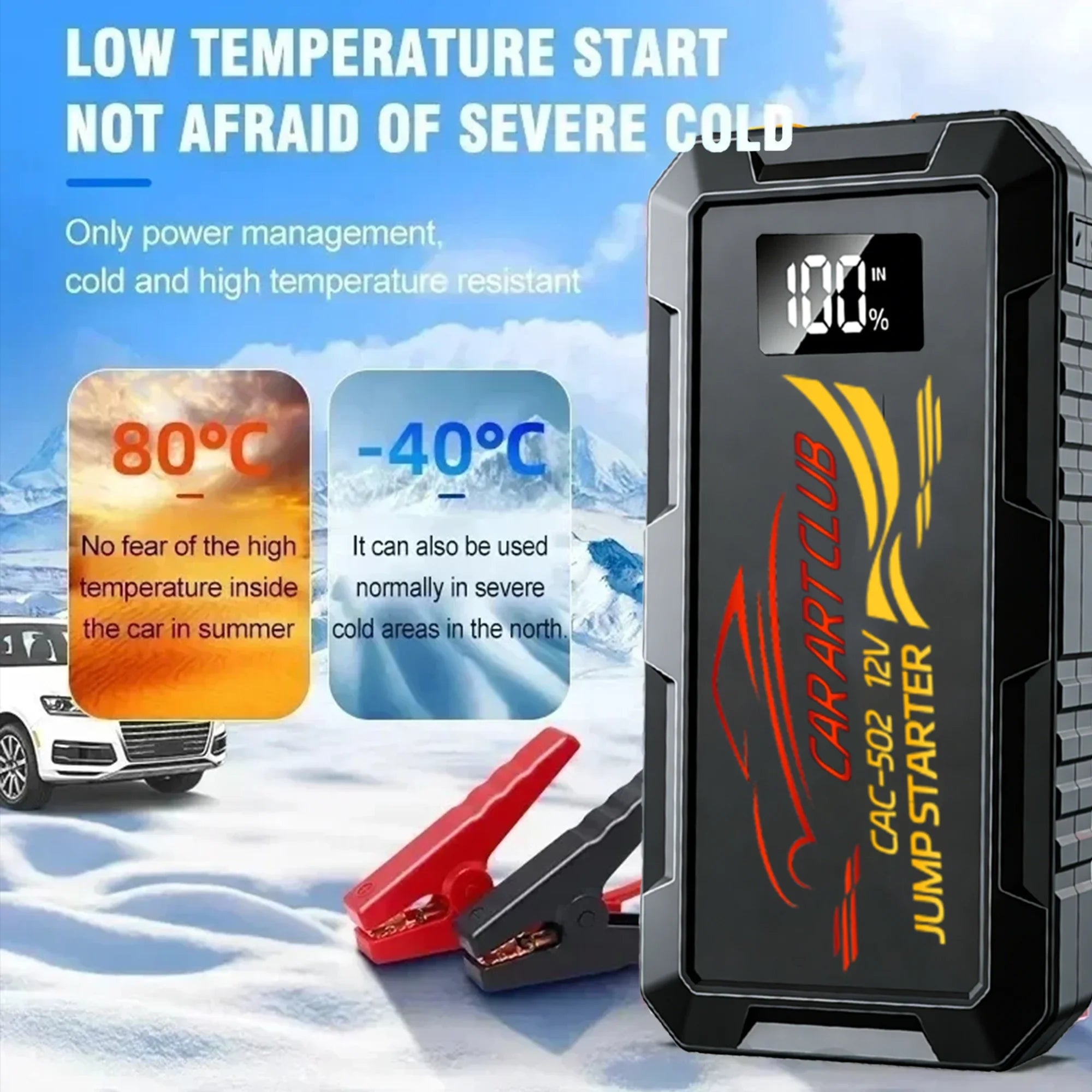 Ultra-Power Emergency Car Jump Starter & Portable Power Bank
