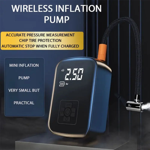 Cordless Tire Inflator with Digital Gauge & Auto Shutoff