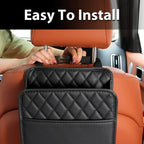 Leather Hanging Headrest Car Seat Organizer