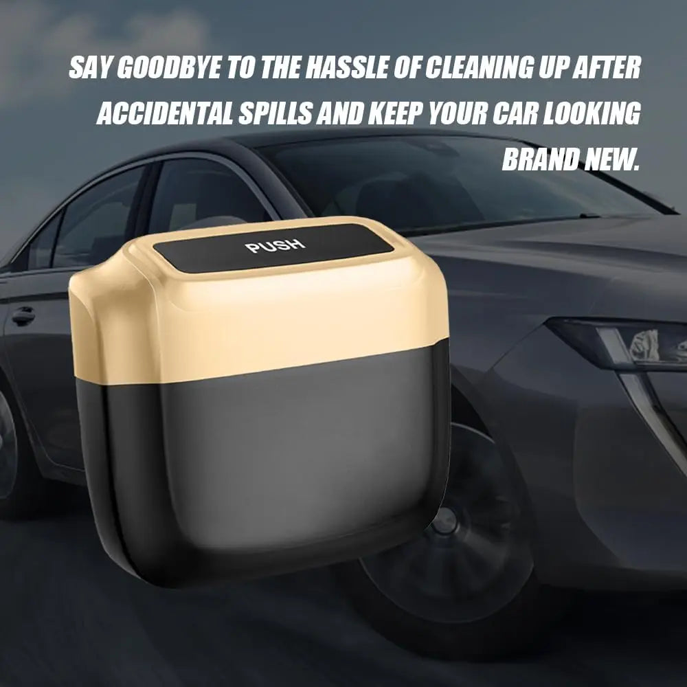 Mini Car Trash Can with Press-Open Lid