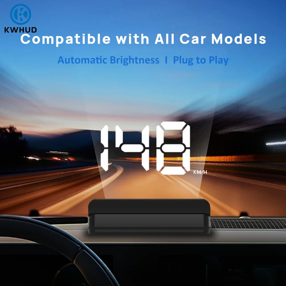 Universal GPS HUD Speedometer with Auto Brightness