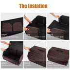 Foldable Leather Trunk Organizer Box – Extra Storage