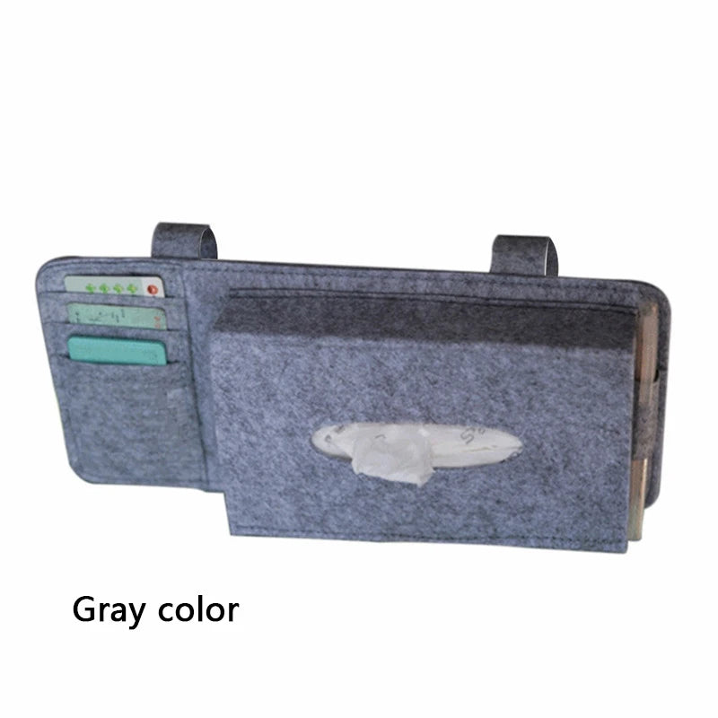 Car Visor Tissue Holder with Card and Pen Slots