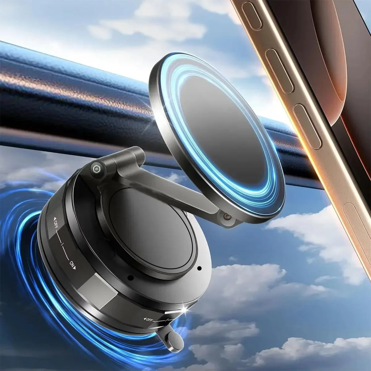 Vacuum Suction Magnetic Phone Mount