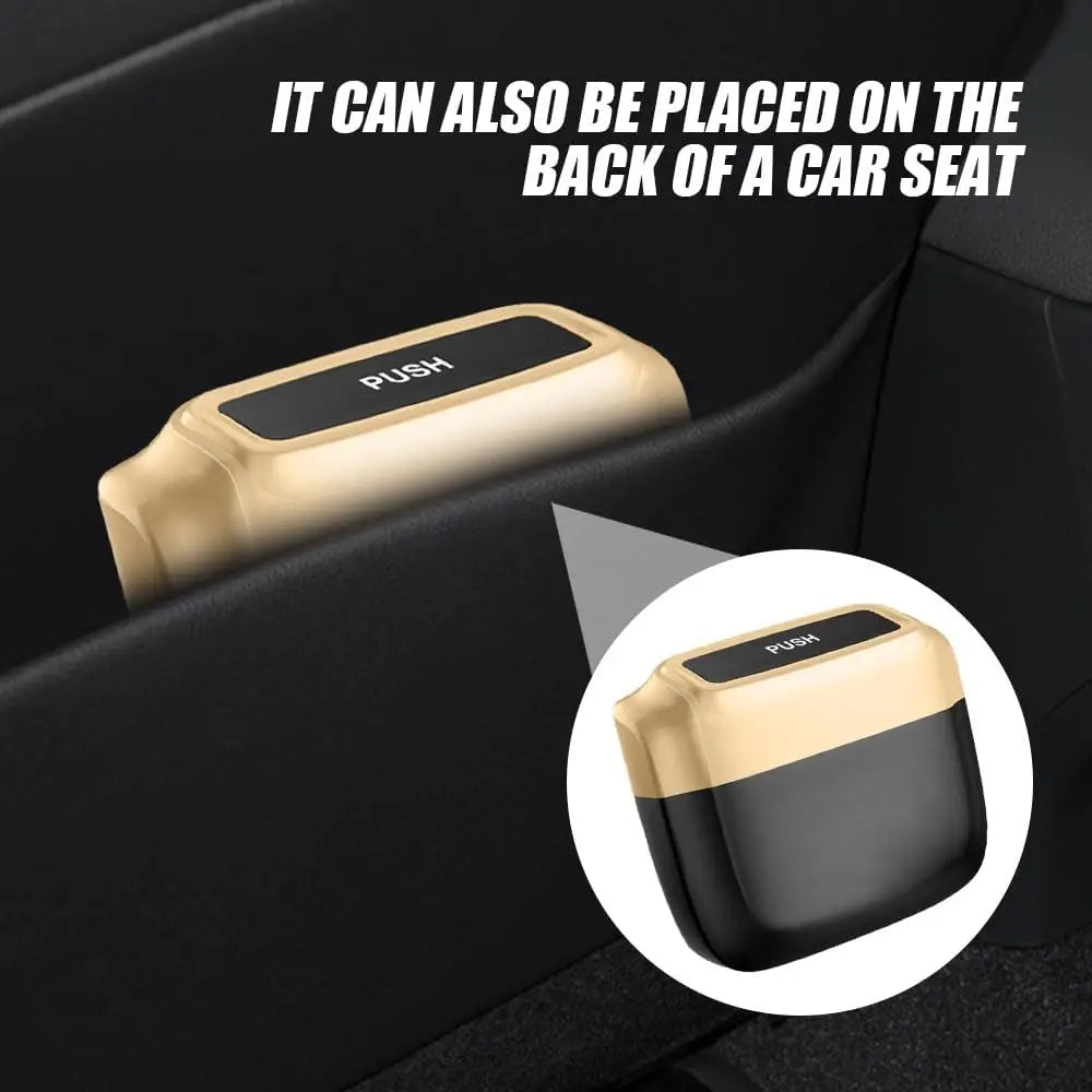 Mini Car Trash Can with Press-Open Lid