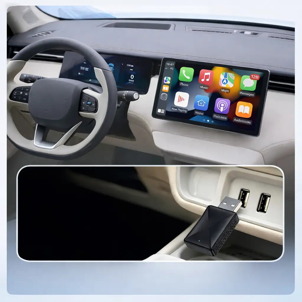 2-in-1 Wireless CarPlay & Android Auto Adapter